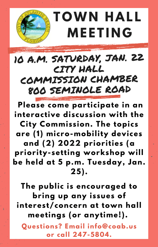 Graphic of AnnouncementTownHall012222