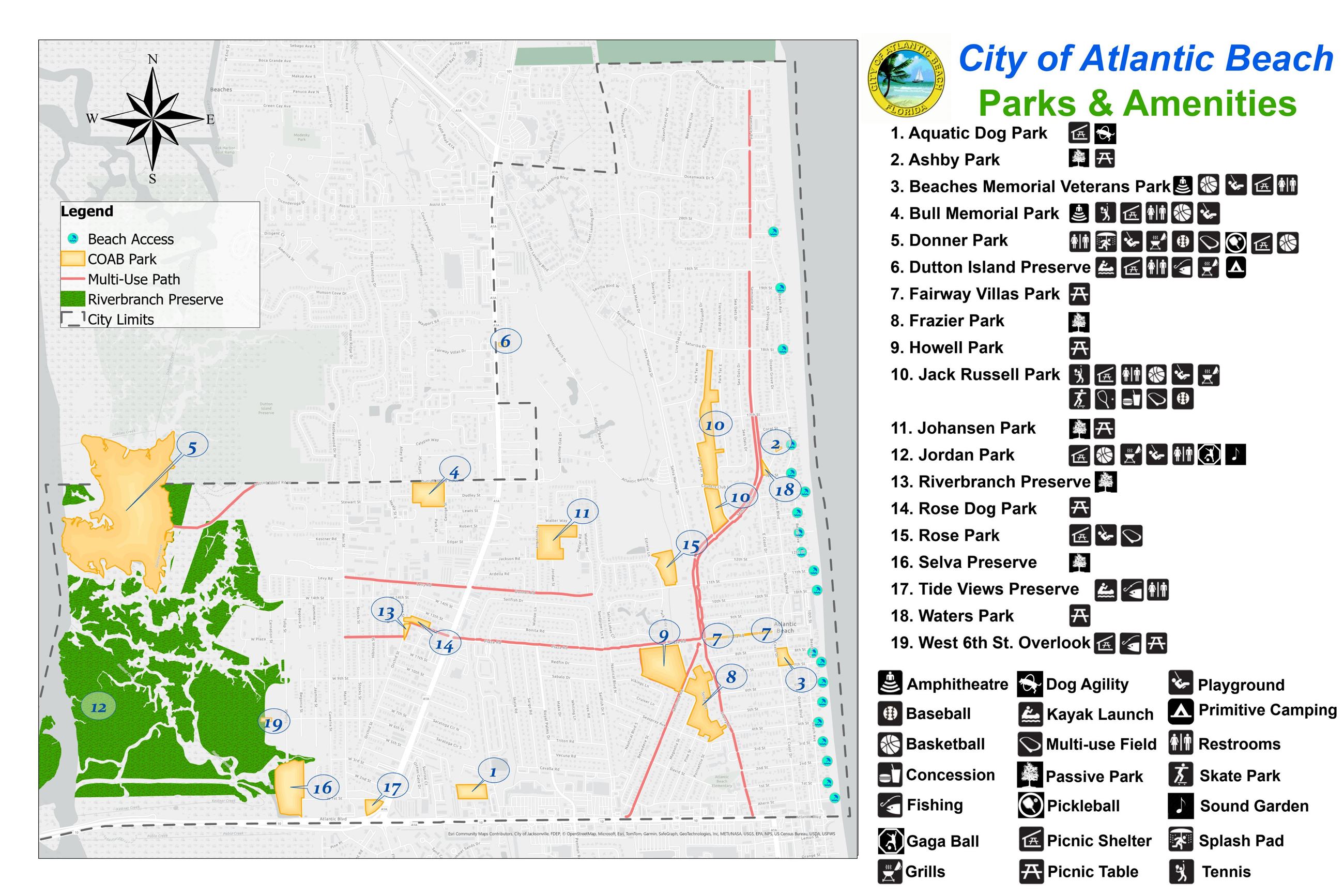 COAB Parks and Amenities Map August 2025